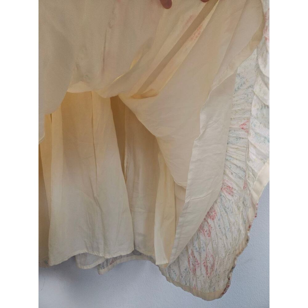 Seasons Chennai Indian Anarkali Kurta Dress XXL Cream Beige Embellished Maxi - Picture 11 of 15